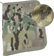Weatherproof CORDURA® Fabric, 1/2" Ring Binder Cover, 6.75" X 8.875", Multicam C