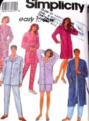 Simplicity Womens Misses Sewing Pattern Pajama Robe size L XL unisex