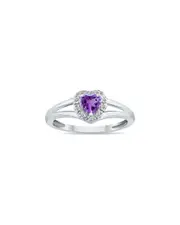 Gem Spark 14K 0.51 ct. tw. Diamond & Amethyst Ring