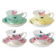 Royal Albert Miranda Kerr for Set of 4 Teacups & Saucers 7X9cm