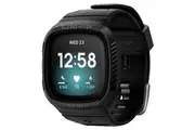Fitbit Sense / Versa 3 Case, Genuine SPIGEN Rugged Armor Pro Wristband Cover for Fitbit - Black
