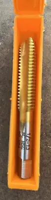 Hertel M12x1.25 Metric Fine 3 Flute Tin Finish High Speed Steel Spiral Poi...