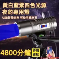 在飛比找樂天市場購物網優惠-限時特賣 夜釣燈 USB充電式 白紫藍黃 四色燈 強光 釣魚