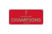 Liverpool FC Premier League Champions 2019-20 Plaque (Red/Gold) (One Size)