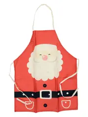 Red Santa With Traditional Suit Christmas Chef Apron - One Size Fits Most