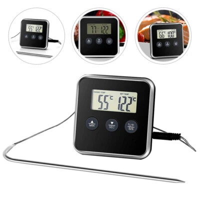 Kitchen Timer Temperature Measuring Tool Instant Read Meat Thermometer Digital