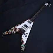 Epiphone Inspired by Gibson Custom Jimi Hendrix Love Drops Flying V Ebony Jimi