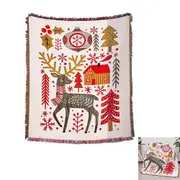 Camping Blanket Christmas Theme Sofa Couch for Xmas Home Party Decor-Style 1