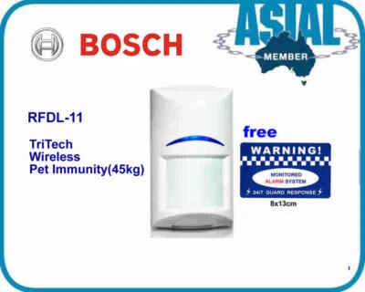 BOSCH Alarm Wireless pet friendly TriTech Detector PIR Radion RFDL-11