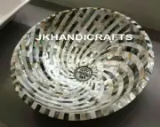 12" Round Shape Sea Shell Random Inlay Wash Basin/ sink For Stylish Kitchen