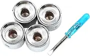 DRESSOOS 1 Set Metal Volume Control Knob for Electric Guitar Bass Practical Instrument Accessories Durable Knobs for Potentiometers Amplifiers Speakers Easy Installation Design