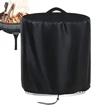 Round Fire Pit Cover | Waterproof Stove Bonfire Cover | Heavy Duty Fireplace Protective Guard, Dustproof Firepit Protector for Garden