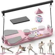 Pilates Board,Pilates Reformer Sets, Multifunctional Abdominal Pilates Board for Home Workout Equipment, Portable Foldable Ab Board Trainer Pilates Exercise Machine, Pilates Reformer Board for Women