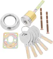 HOMSFOU Lock Cylinder with Key Cylinder Lock for Home Office and Commercial Use for File Cabinets Lockers and Luggage Security Needs