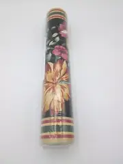 Wallpaper Border Black Yellow Floral Plaid Burgundy Pre Pasted Moody Dark Vtg