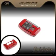 For Jaguar F-Pace X761 2016-2021 Key Fob Shell Case Cover Trim Real Red Carbon