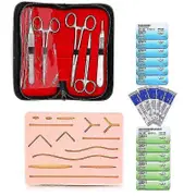 Complete Suture Kit For Students,including Silicone Suture Pad And Suture Tool Practice Suture Kit