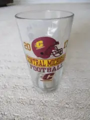 2017 Central Michigan University Football Pint Glass CMU Chippewas Fireup Chips