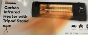 Dr Infrared Heater DR-338 Carbon Infrared Patio Heater with Tripod, Black