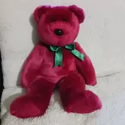 NWT Vintage 1998 TY Beanie Buddies Buddy Cranberry Teddy Bear Plush NO TAG