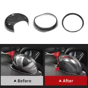 Carbon Fiber Interior Tachometer Ring Cover Trim Decor For MINI R55 R56 R60 3PCS