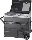 55L Brass Monkey Portable Dual Zone Fridge/Freezer with Wheels and Battery Compa