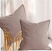 Set of 1/2 Cushion Cover Square Throw Pillow Case with Invisible Zipper Super King Size Pillow Cases Cushion Covers for Livingroom Sofa Bedroom Soft Decorative Pillowcases(H8,2pcs 50x50cm(20x20in))