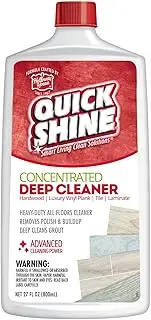 [Quick Shine] Multi Surface Deep Floor Cleaner and Remover 27oz | Removes Wax Build-Up, Revitalizes Floors & Cleans Grout | Use on Hardwood, Laminate, LVT, Tile and Stone | Pro-Level Cleaning