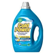Cold Power Lemon Advanced Clean Laundry Liquid 2ltr x 4