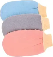 Korean Skin Sponge Scrubber Mitt Exfoliating Gloves for Dead Skin Removal Bath Glove Set for Women Men