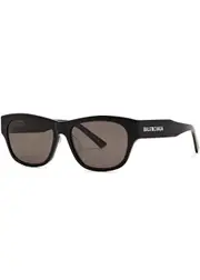 Balenciaga - Rectangle-frame Sunglasses Black, Designer-engraved Lenses, Designer-stamped Arms, 100% UV Protection One Size
