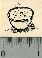 Small Cauldron Rubber Stamp, Halloween Witch Series D37101 WM