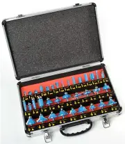 35pc Tugsten Carbide Router Bit Set Woodworking Tool Cutter Bit 1/4" Shank