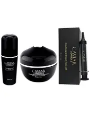 Donna Bella Caviar + Omega 3 Non-Surgical Instant Face Lift + DMAE Neck & Chest Moisturizer + Neck & Chest Serum 3pc Set