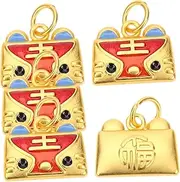 5pcs Bracelet Head Accessories Bracelets Necklace Chinese Feng Shui Tiger Charms for Jewelry Making Jewelry Making Accessories Metal Jewelry Charms Animals Charms Tiger Charms Gogogmee