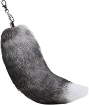 [Generic] Faux Tail Keychain - Unique Multipurpose Fox Tail Furry Tails Keychain,Novel Stylish Bag Charm Pendant Animal Tail Keychain for Keys Backpacks