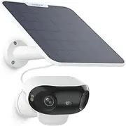 [REOLINK] 4K Solar Security Cameras Wireless Outdoor, 180° Blindspot-Free View, Spotlight Color Night Vision, Dual-Band Wi-Fi 6, Smart AI Detection, No Extra Fee, Argus 4 Pro+Solar Panel (ColorX Series)