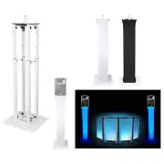 (1) Rockville White Adjustable Totem Speaker Stand For For Harbinger APS12