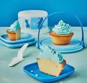 TUPPERWARE DISNEY FROZEN II MINI PARTY SET CAKE TAKER SERVER PLATES New