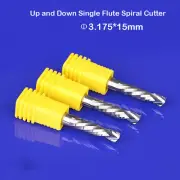 1/8" 15mm Up and Down Single Flute Tungsten Carbide Wood Cutters CNC Router Bit