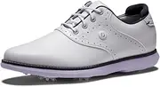 [FootJoy] Women's Traditions Golf Shoe, White/Navy Patent, 11