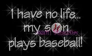 BASEBALL NEW BANNER RHINESTONE IRON ON TRANSFER HOT FIX