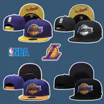 NBA 洛杉磯湖人隊 SNAPBACK CAPS 嘻哈帽帽子帆布純色帽子可調節