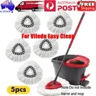 5X For Vileda Easy Wring Mopping & Clean Microfibre Spin Mop Head Replacement AU