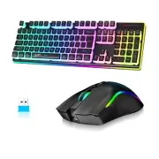ATTACK SHARK T3 104 Keys Wireless Gaming Keyboard& Mouse Set 2.4G RGB DPI White