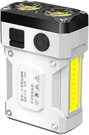 COB LED Clip Lights Motion Sensor Head Light for Camping Fishing (White)