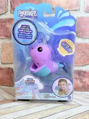 Fingerlings Baby Narwhal Nelly The Light Up Mood Unicorn by WowWee ! New