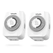 Indoor Mechanical Timers for Electrical Outlets, 2 Prong Plug in Outlet Daily Re