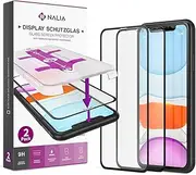 NALIA (2X) Glass & Applicator Compatible with iPhone 11 Pro Max/Xs Max, 9H Full Screen Protective Glass with Template for Easy Installation, Mobile Phone Screen Protector Tempered Glass - Transparent
