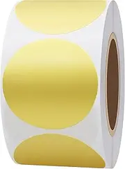 Hybsk 500Pcs Color Coding Dot Stickers 1.5 Inch Round Gold Sticker Labels, Embossing Stickers for Packing Bag,Gift Bag and DIY（Gold）